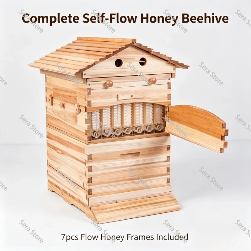 Beehive Frame Wax - Bijenteeltapparatuur: bijenkast van gewaxt cederhout met